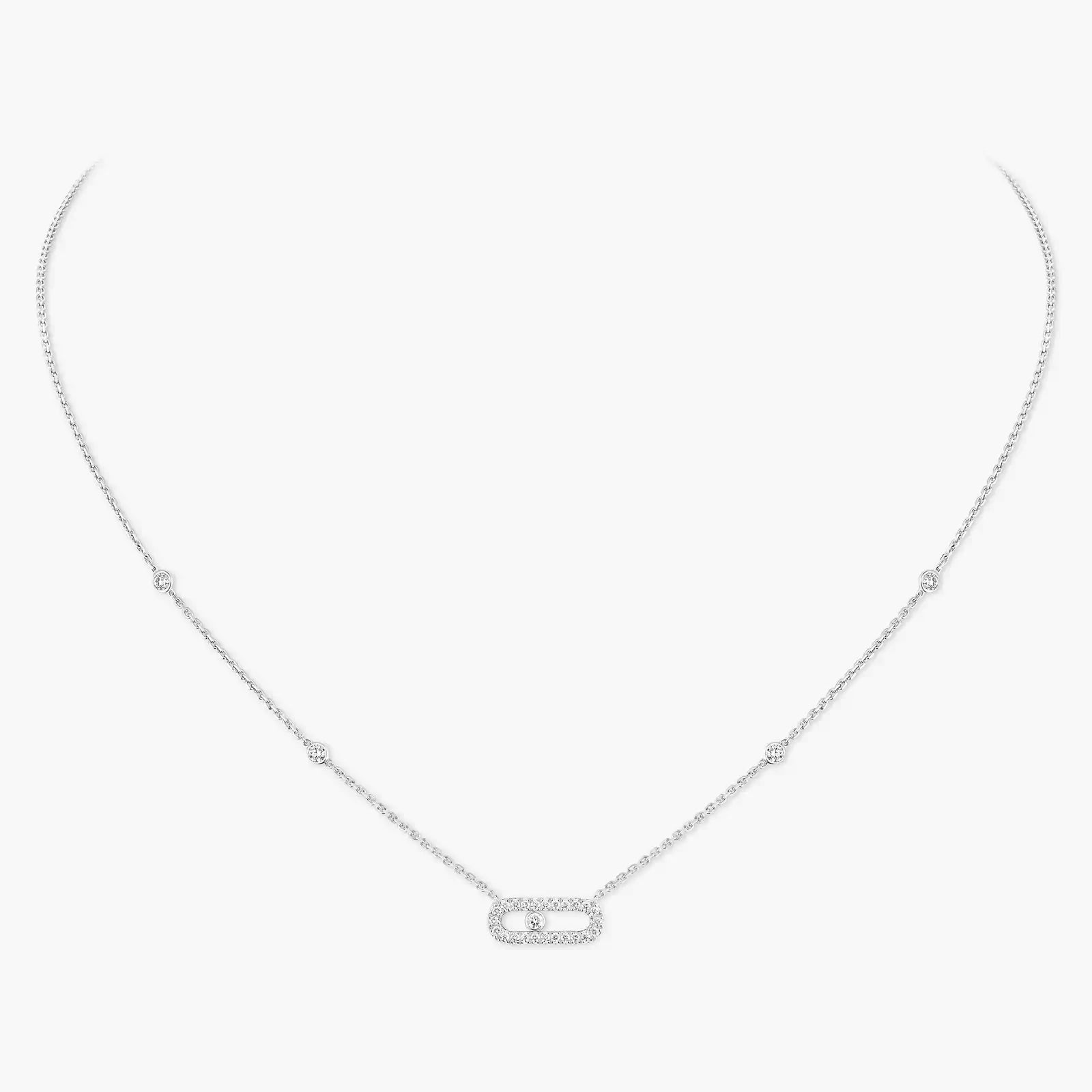 EXCLUSIVE | Mollyanne Diamanté Uno Necklace – Silver
