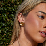 18K Gold Spiral Earrings