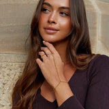 18K Gold Hand Chain Bracelet