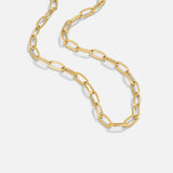 18K Gold Paperclip Charm Necklace