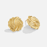 18K Gold Spiral Earrings