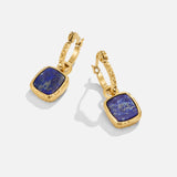 Astoria Blue Stone Hoop Earrings