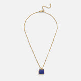 Astoria Blue Stone Pendant Necklace