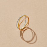Ayla Three Toned Layered Ring