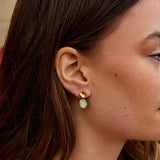 Gold Aquamarine Drop Earrings