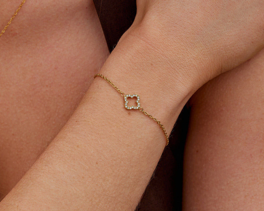 Luxe Crystal Clover Bracelet