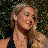 Mary Heart Gold Hoop Earrings