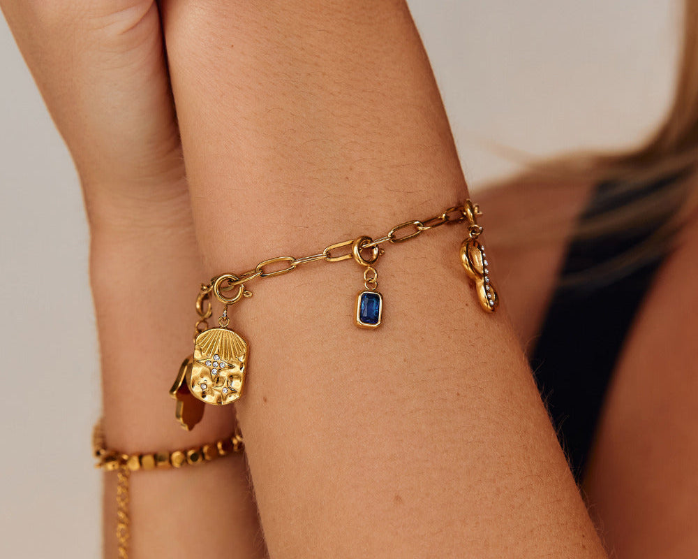 Mystic Blue Crystal Charm