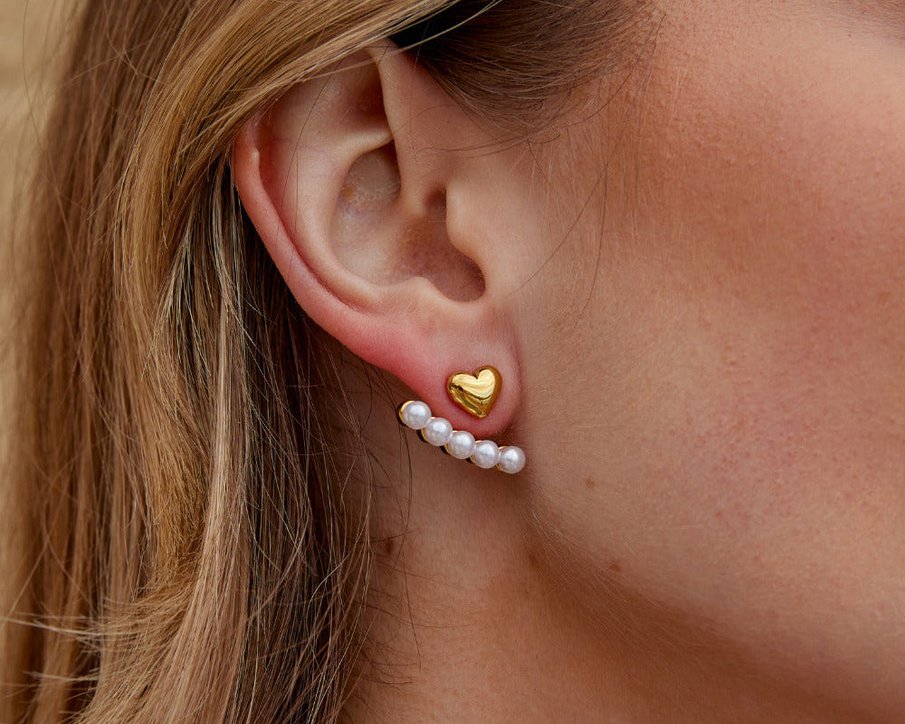 Pearl & Heart Romance Earrings