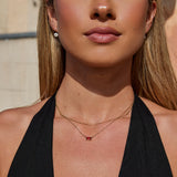 Ruby Baguette Necklace