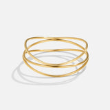 Sabrina Gold Layered Bangle