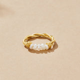 Twisted Classic Freshwater Pearl Ring
