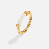 Twisted Classic Freshwater Pearl Ring