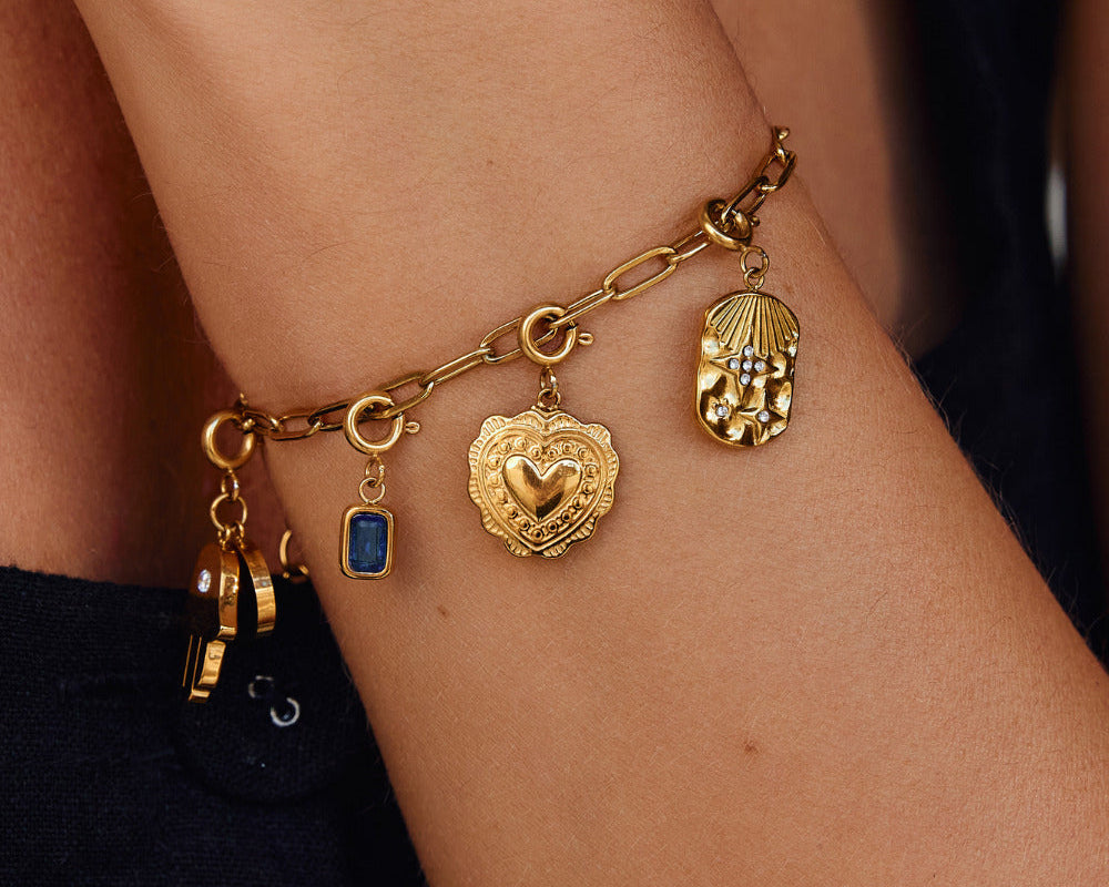 Vintage Gold Heart Charm