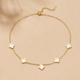 White Clover Cluster Necklace
