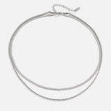 Alexandra Silver Layered Necklace