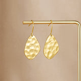 Amaya Hammered Gold Drop Earrings