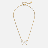 Anika Gold Bow Necklace