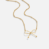 Anika Gold Bow Necklace
