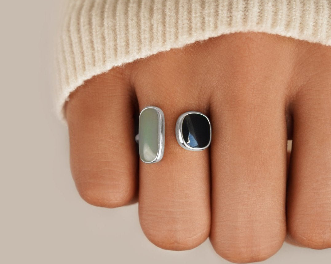 Aquamarine Wrap Silver Ring