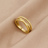 Ara Twisted Crossed Ring