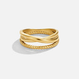 Ara Twisted Crossed Ring