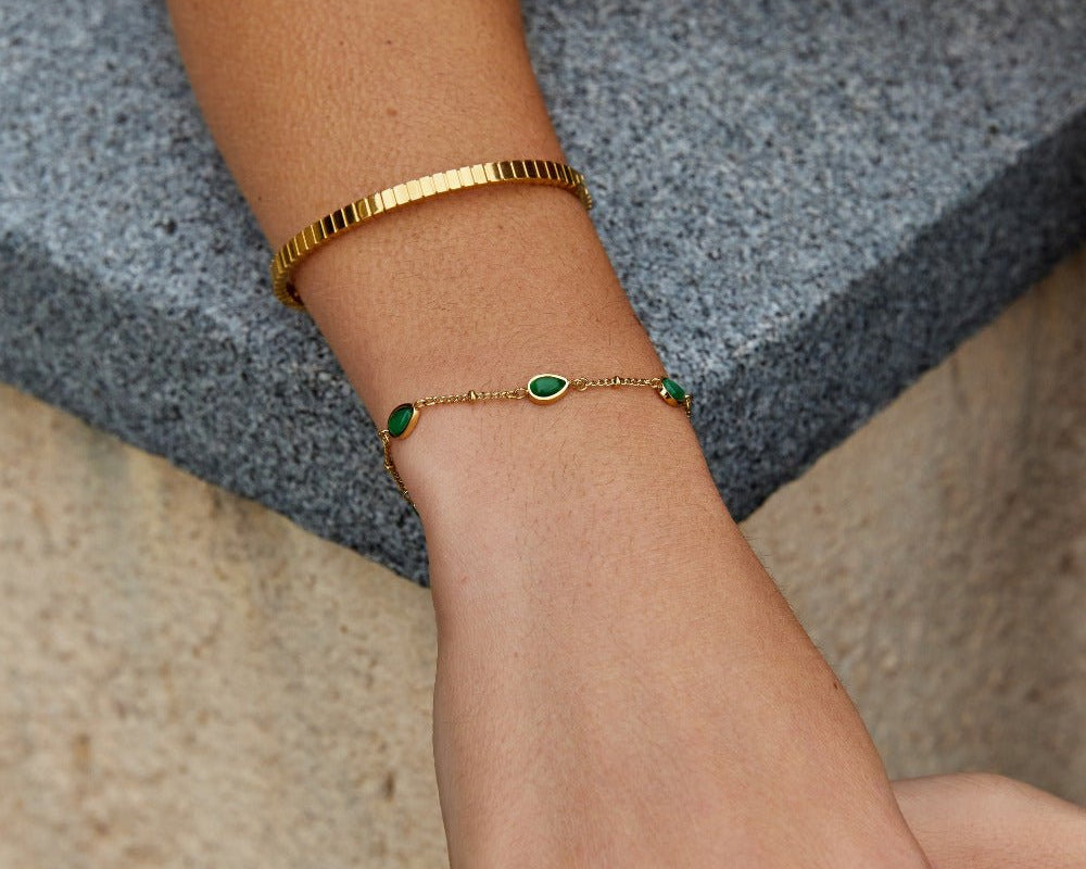 Arizona Green Stone Bracelet