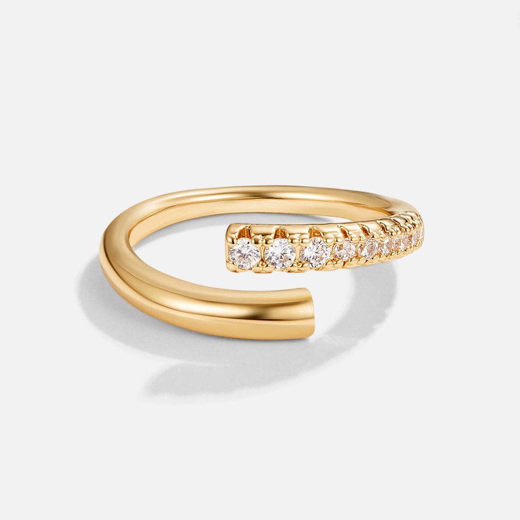 Arya Gold & Crystal Wrap Ring