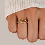 Arya Gold & Crystal Wrap Ring