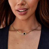 Azalea Black Pendant Necklace