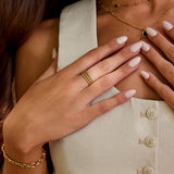 Beaded Ohio Gold Ring