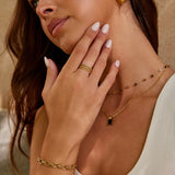 Beaded Ohio Gold Ring