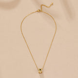 Black Agate Cube Pendant Necklace