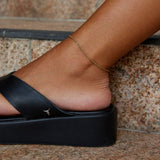 Calla Gold Twisted Chain Anklet