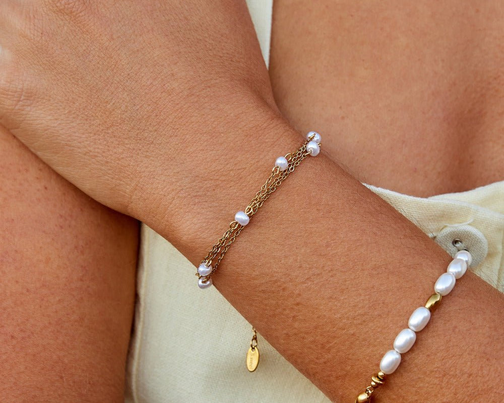 Callie Layered Pearl Bracelet