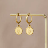 Celestial Gold Coin Earrings