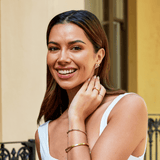 Celine Gold Heart Stud Earrings