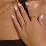 Clara Teardrop Stone Ring