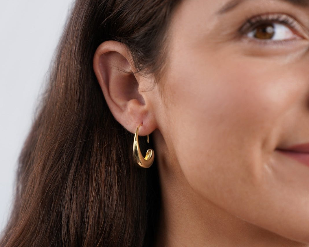 Classic Drop Hoop Earrings