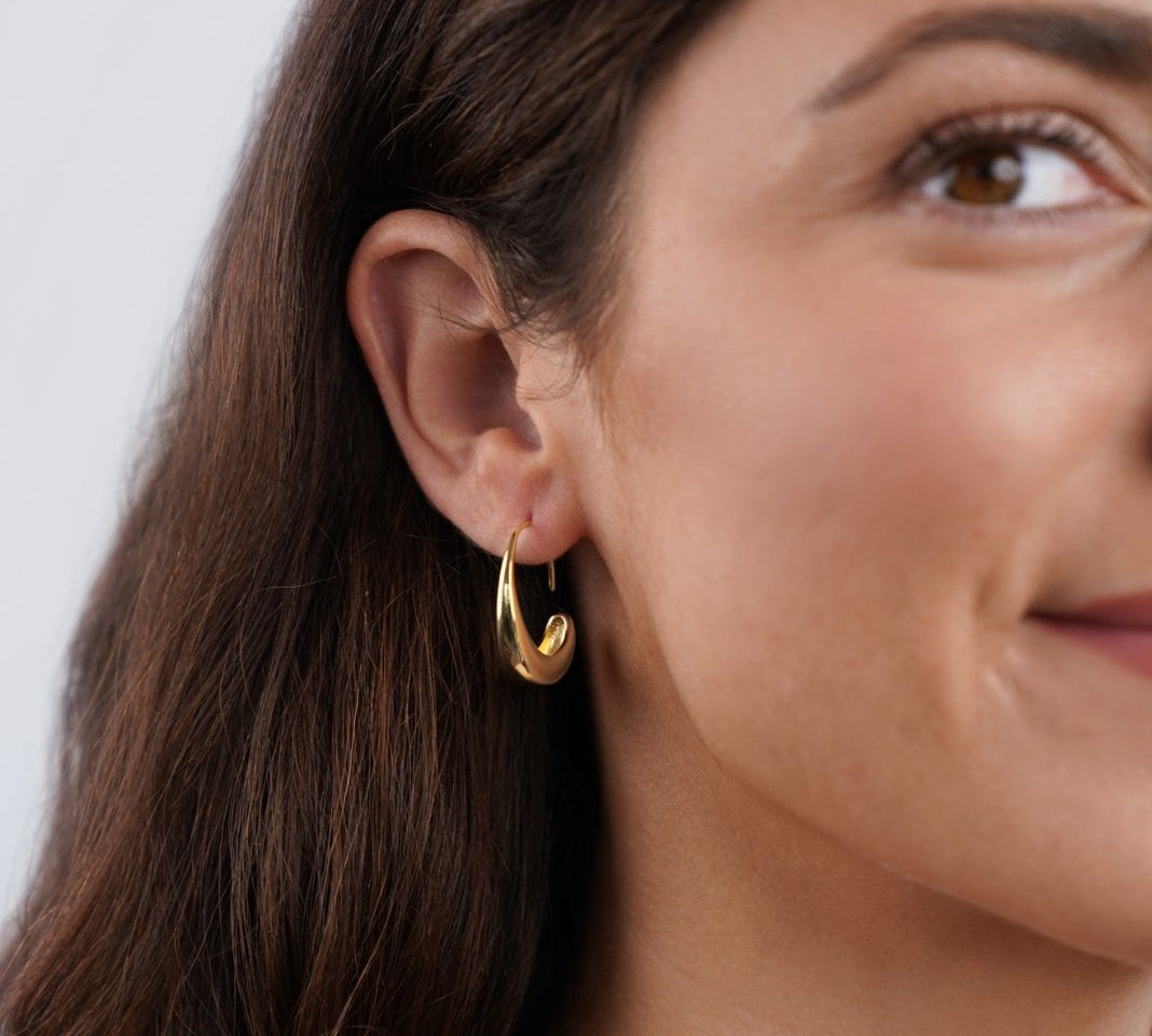 Classic Drop Hoop Earrings