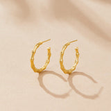 Classic Hoop Bamboo Earrings