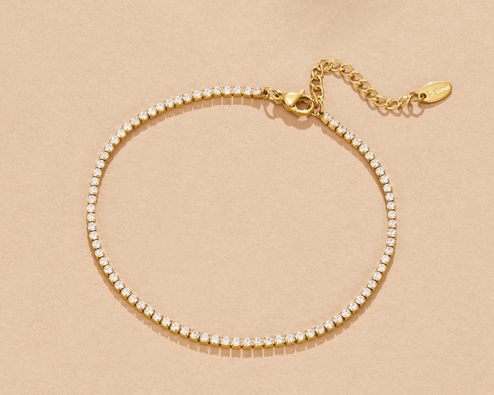Cordelia Gold Tennis Anklet