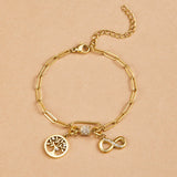 Crystal & Gold Infinity Charm