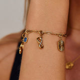 Crystal & Gold Infinity Charm