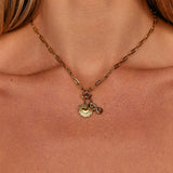 Crystal & Gold Infinity Charm