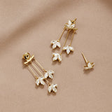 Crystal Lotus Waterfall Earrings