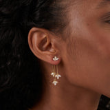 Crystal Lotus Waterfall Earrings