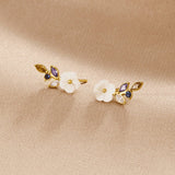 Crystal White Blossom Earrings