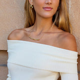 Deana Gold Bamboo Necklace