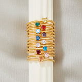December Birthstone 18K Gold Ring